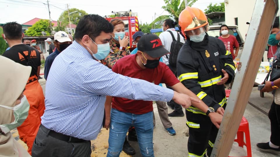 Kebakaran Kg Tanjung Aru Baru, kira-kira 34 keluarga terjejas