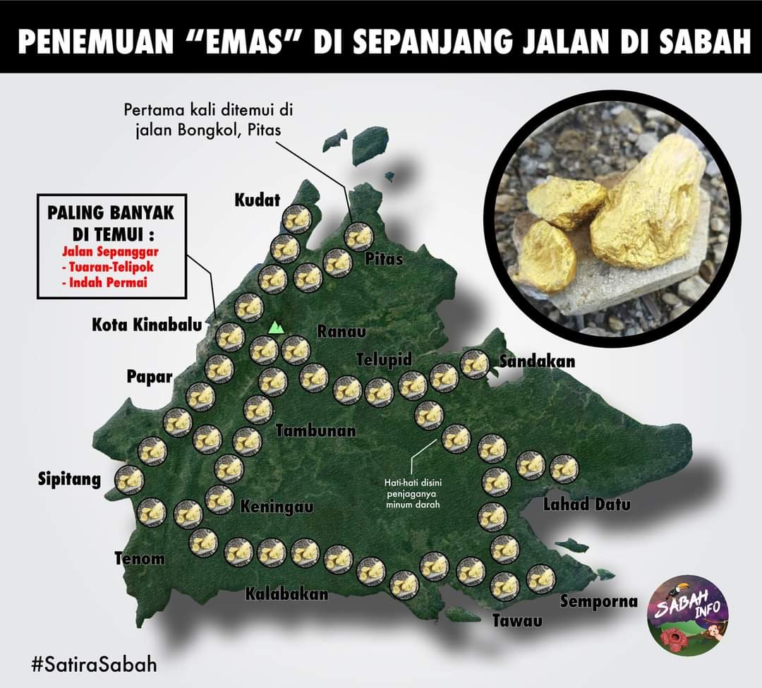 Antara penemuan ’emas’ dan isu kerosakan jalan raya di Sabah