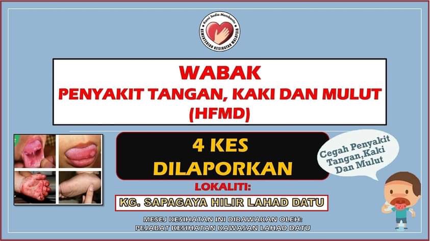 Empat kanak-kanak dijangkiti HMFD di Lahad Datu