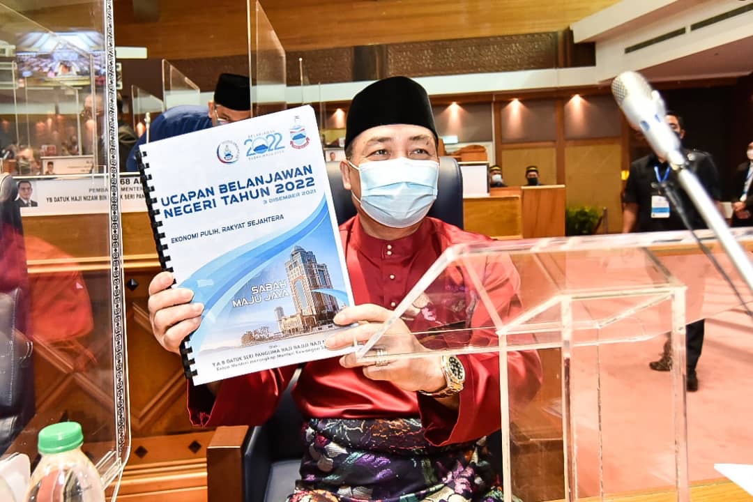 Sabah bentang Belanjawan 2022 berjumlah RM4.596 bilion