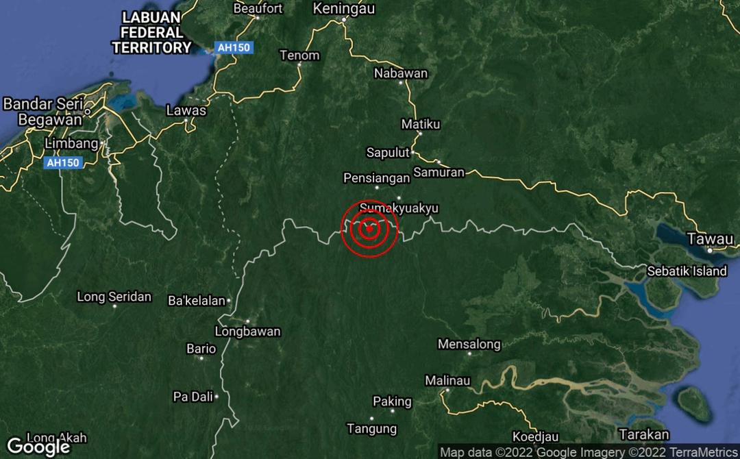 Gempa bumi lemah dikesan dekat sempadan Sabah – Kalimantan