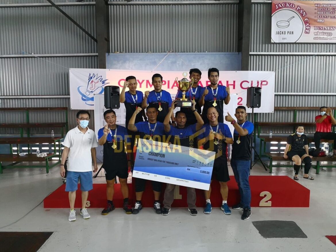 Kepayan Bravo Blue (PDRM) Sabah juara Kejohanan Badminton Berpasukan Piala Olympia Sabah