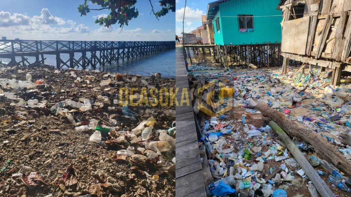 Pantai Pulau Berhala ibarat lautan sampah
