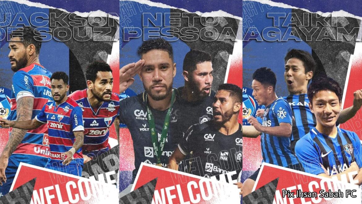 De Souza, Neto, Kagayama pelengkap kuota import Sabah FC musim 2022