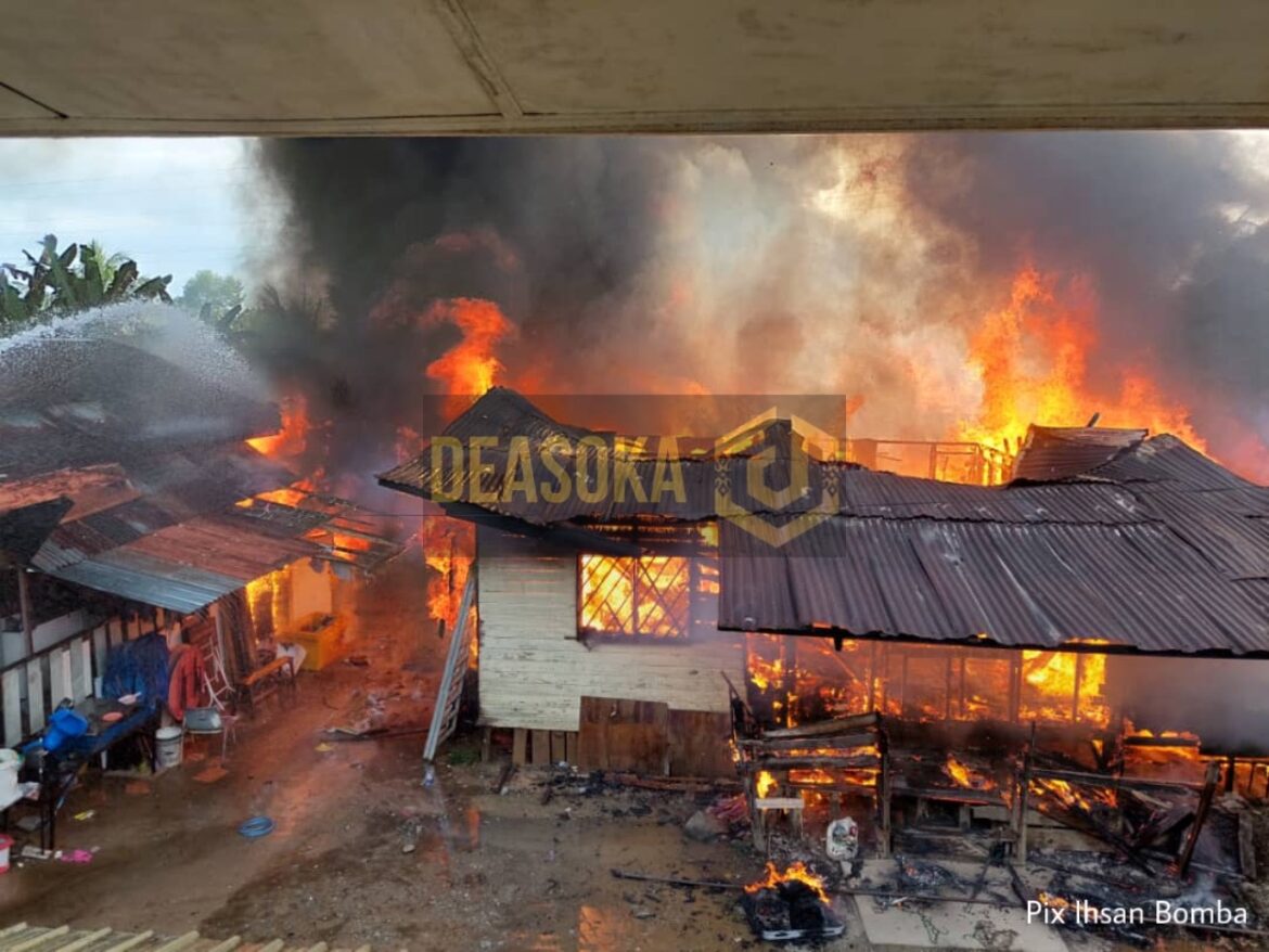 Enam rumah terbakar di Penampang