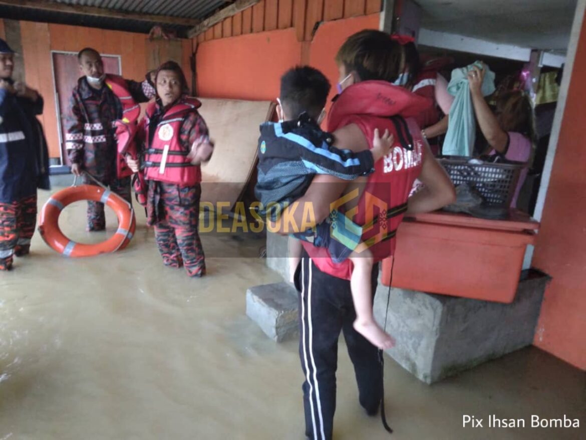 Lima mangsa banjir di Pitas dipindahkan