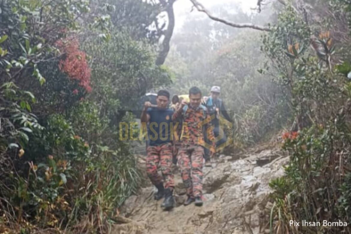 Pendaki Gunung Kinabalu cedera terjatuh dibawa turun