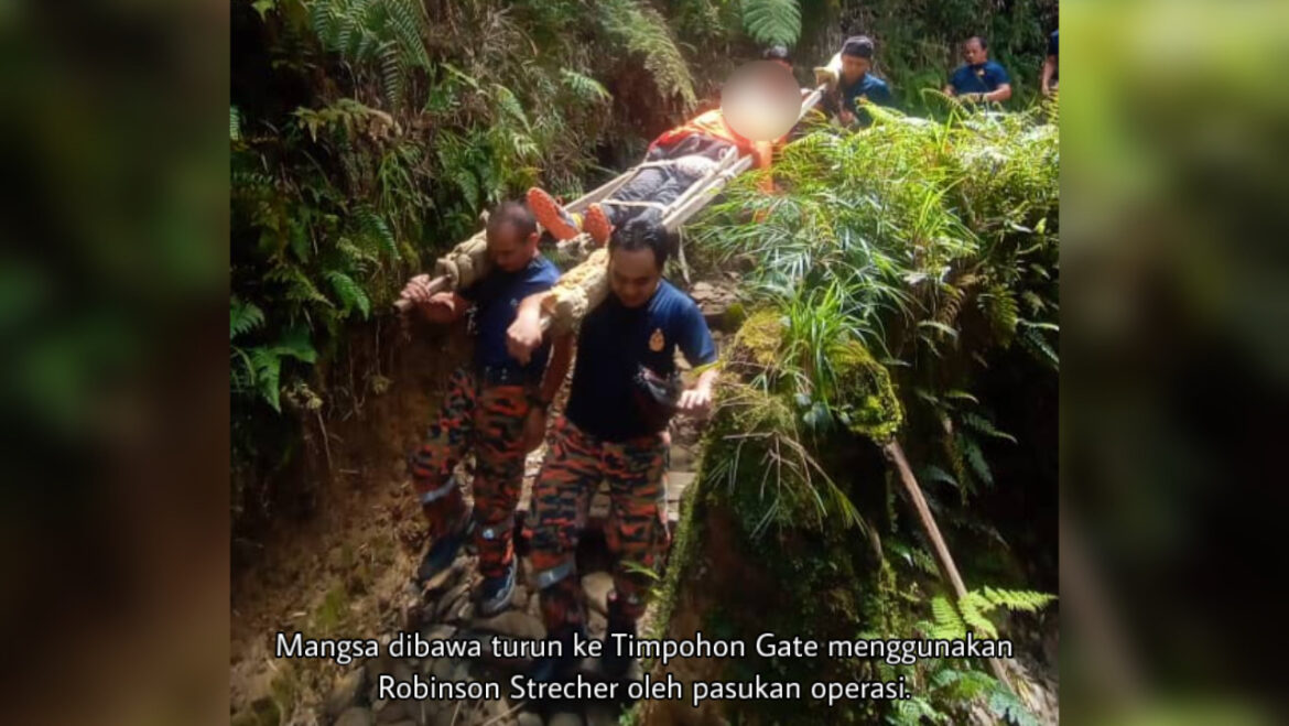 Pendaki Gunung Kinabalu cedera diselamatkan