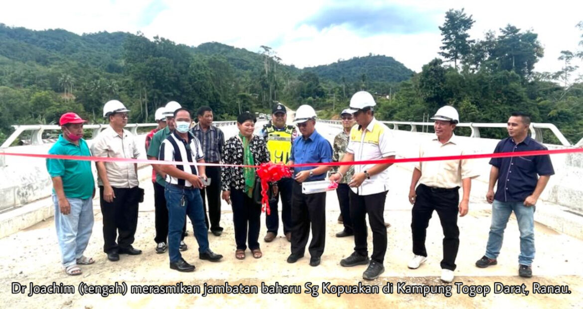 Penduduk dua kampung di Ranau dapat jambatan konkrit baharu