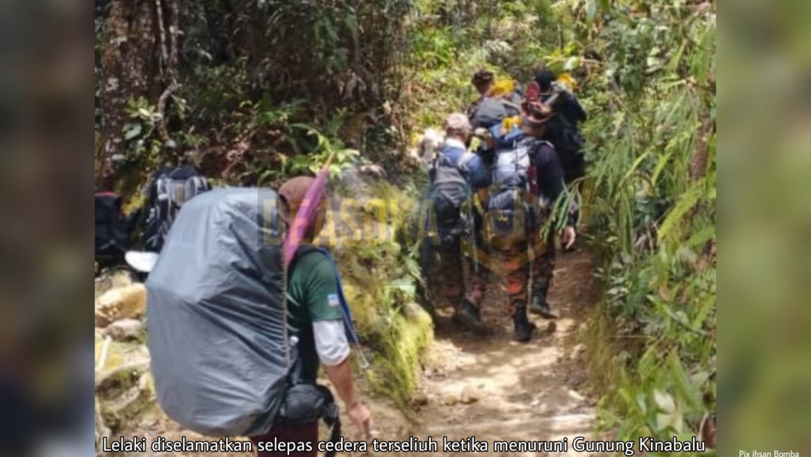 Pendaki Gunung Kinabalu cedera terseliuh diselamatkan