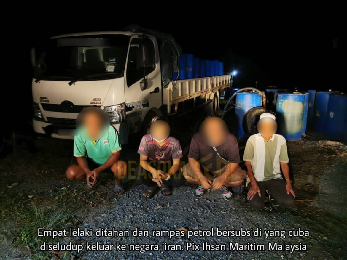 Maritim Malaysia patahkan cubaan seludup 8,000 liter petrol