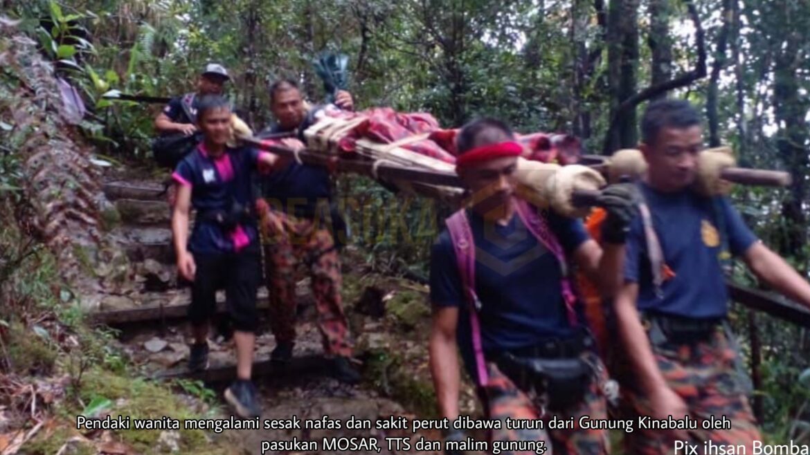 Pendaki Gunung Kinabalu alami sesak nafas diselamatkan