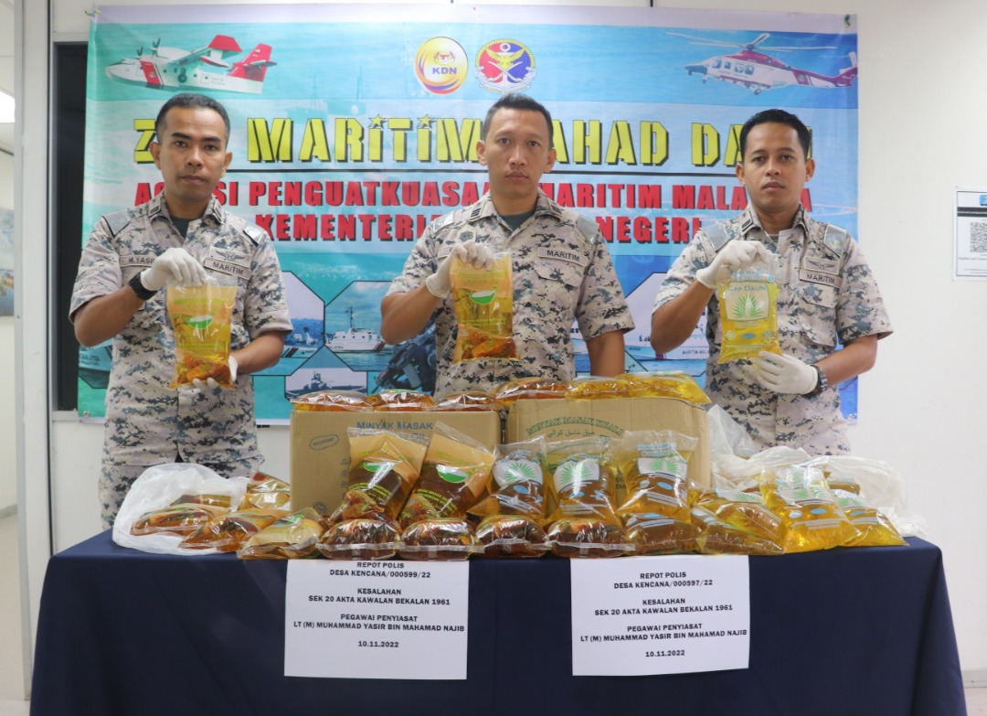 Maritim Malaysia rampas 110 kotak minyak masak bersubsidi