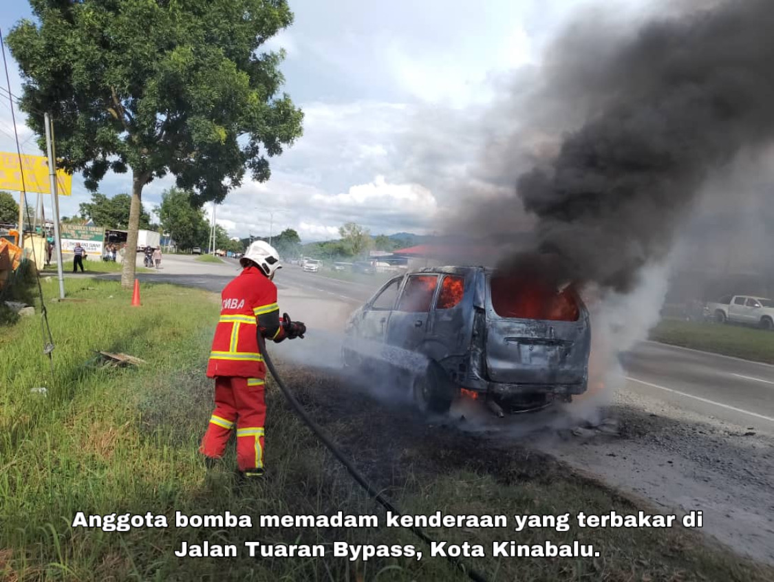 Kereta terbakar, pemandu selamat