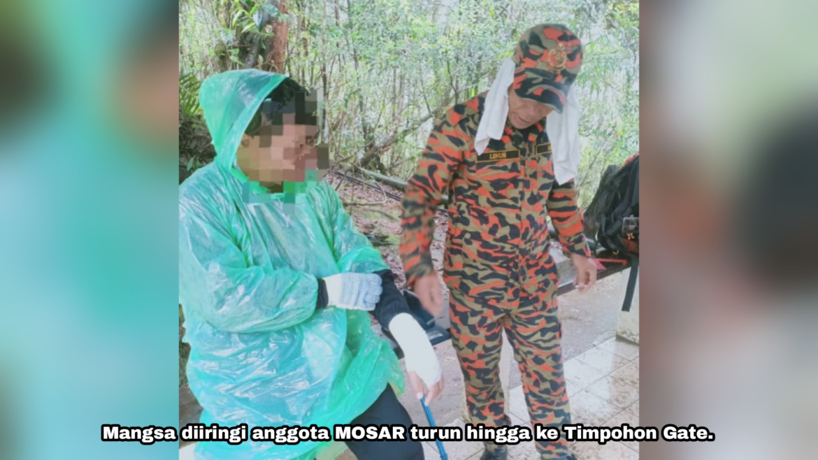 Pendaki Gunung Kinabalu cedera terjatuh diselamatkan