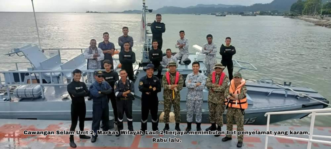 Bot pasukan keselamatan karam di Sandakan berjaya ditimbulkan