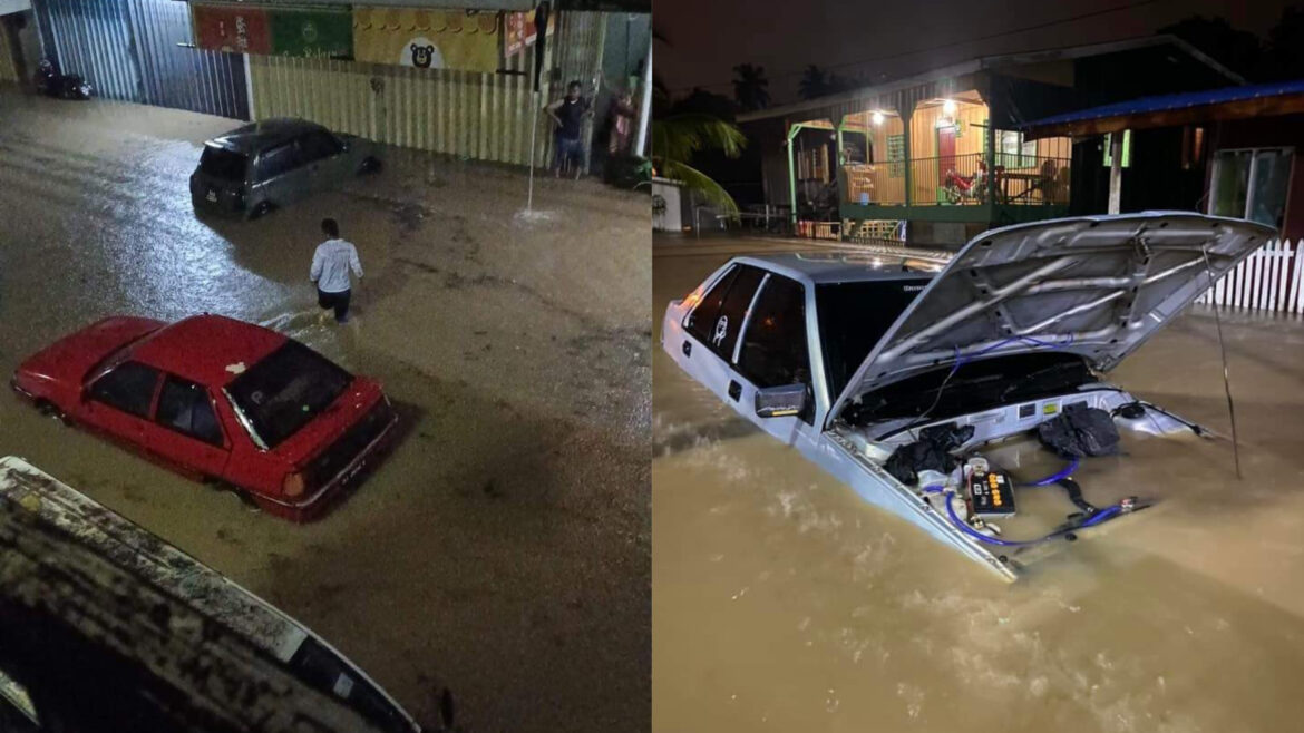Beberapa kawasan di Tawau dilanda banjir kilat