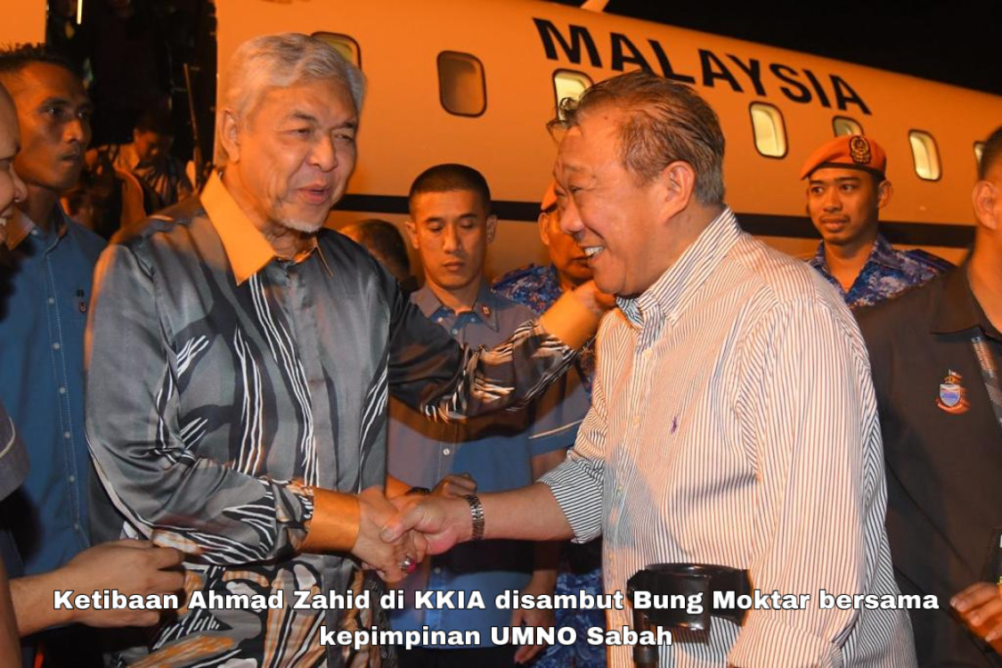 Ahmad Zahid tiba di Kota Kinabalu untuk lawatan singkat ke Sabah