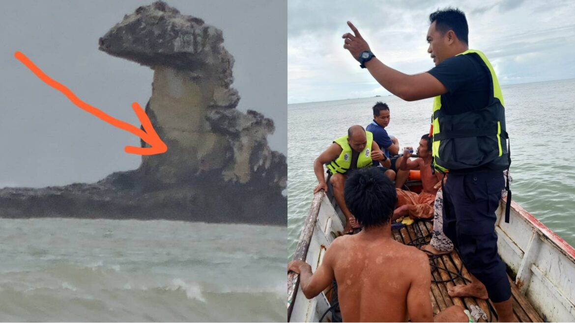 Lelaki terperangkap tiga hari di pulau berbatu diselamatkan polis