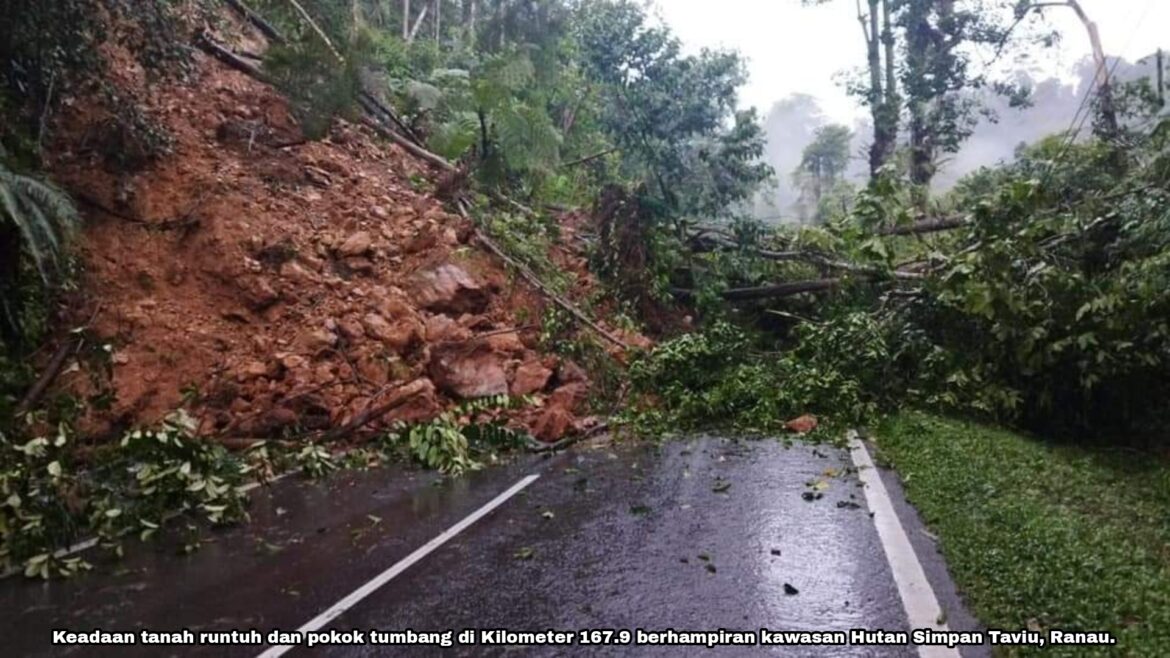 Tanah runtuh, pokok tumbang, Jalan Ranau – Sandakan tidak boleh dilalui