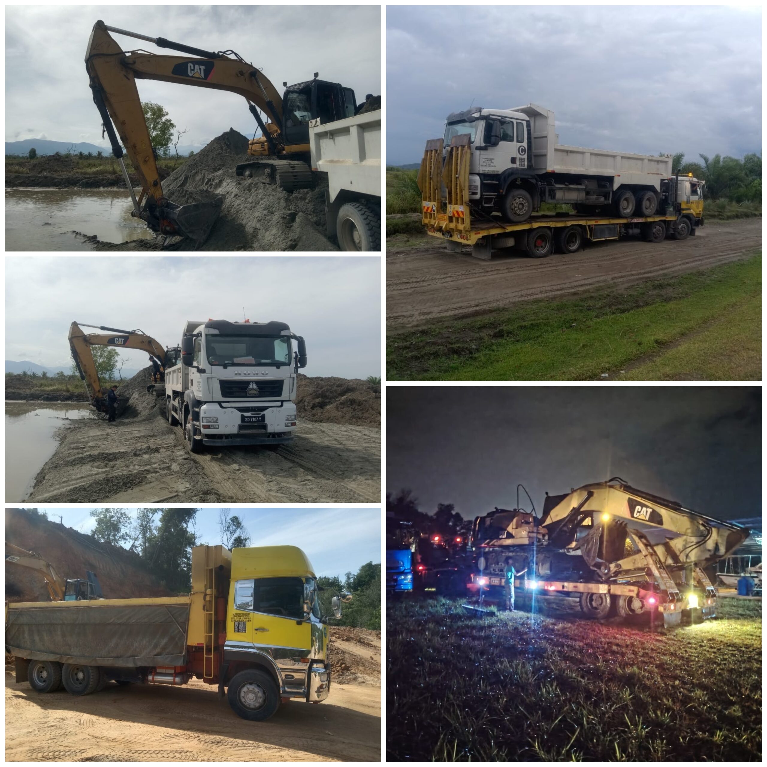 Jabatan Tanah dan Ukur Sabah Sita Jentera, Lori Dalam Operasi sebuan terhadap pengambilan  Pasir haram di Kota Belud